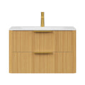 Luxury 30/36-Inch Sintered Stone Floating Bathroom Vanity With Sink (SAK70429)