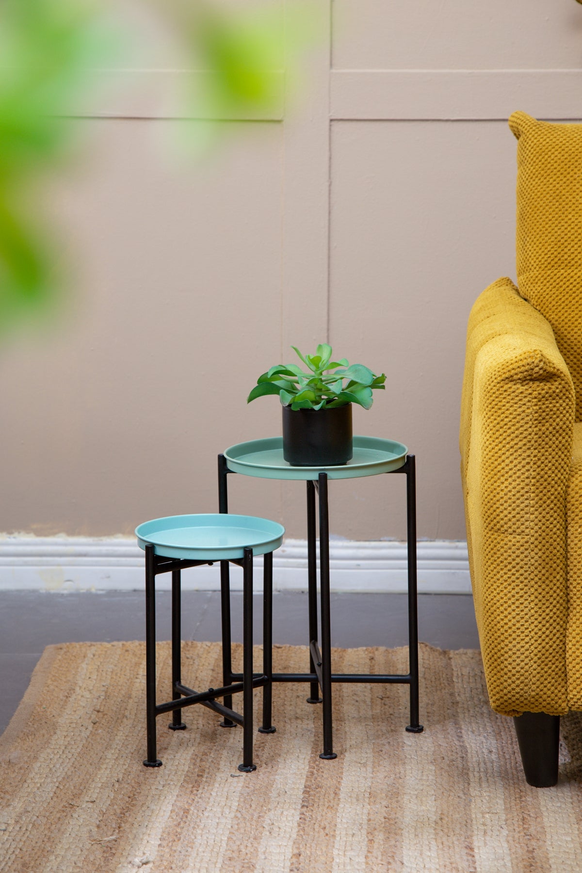 Multicolor Round Nesting Plant Stands Set of 4 with Versatile Design