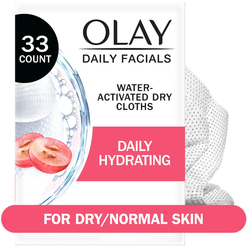 Olay Daily Facials Hydrating Cleansing Cloths, 33 Count