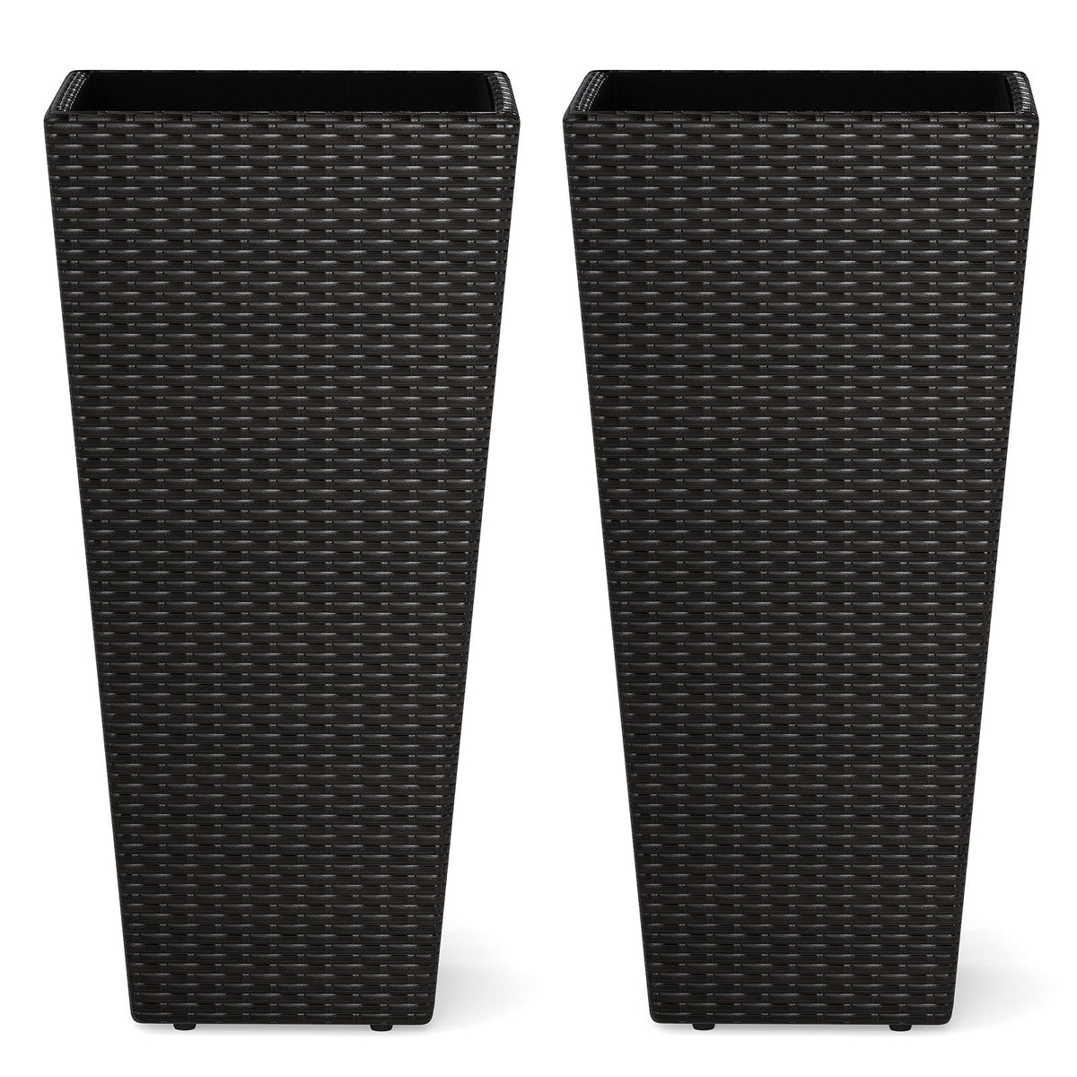 30 Inch Modern Decorative Planter Pots Set of 2 with Open-ended Base