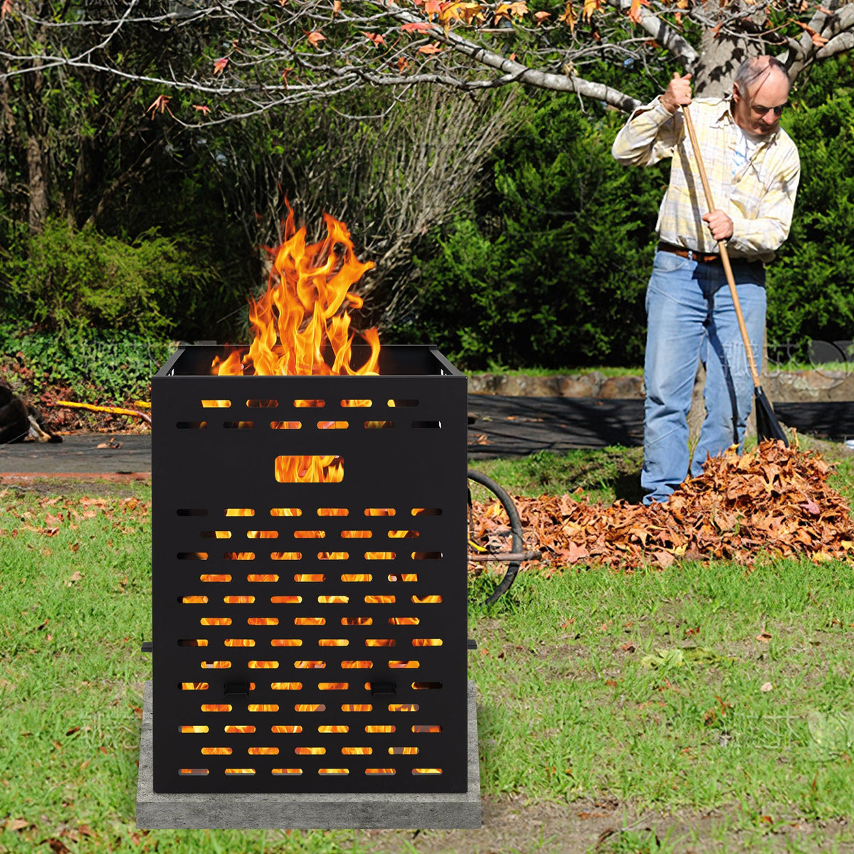30 Inches Ultra Thick Burn Barrel with Venting Patterns and 4 Cross Braces