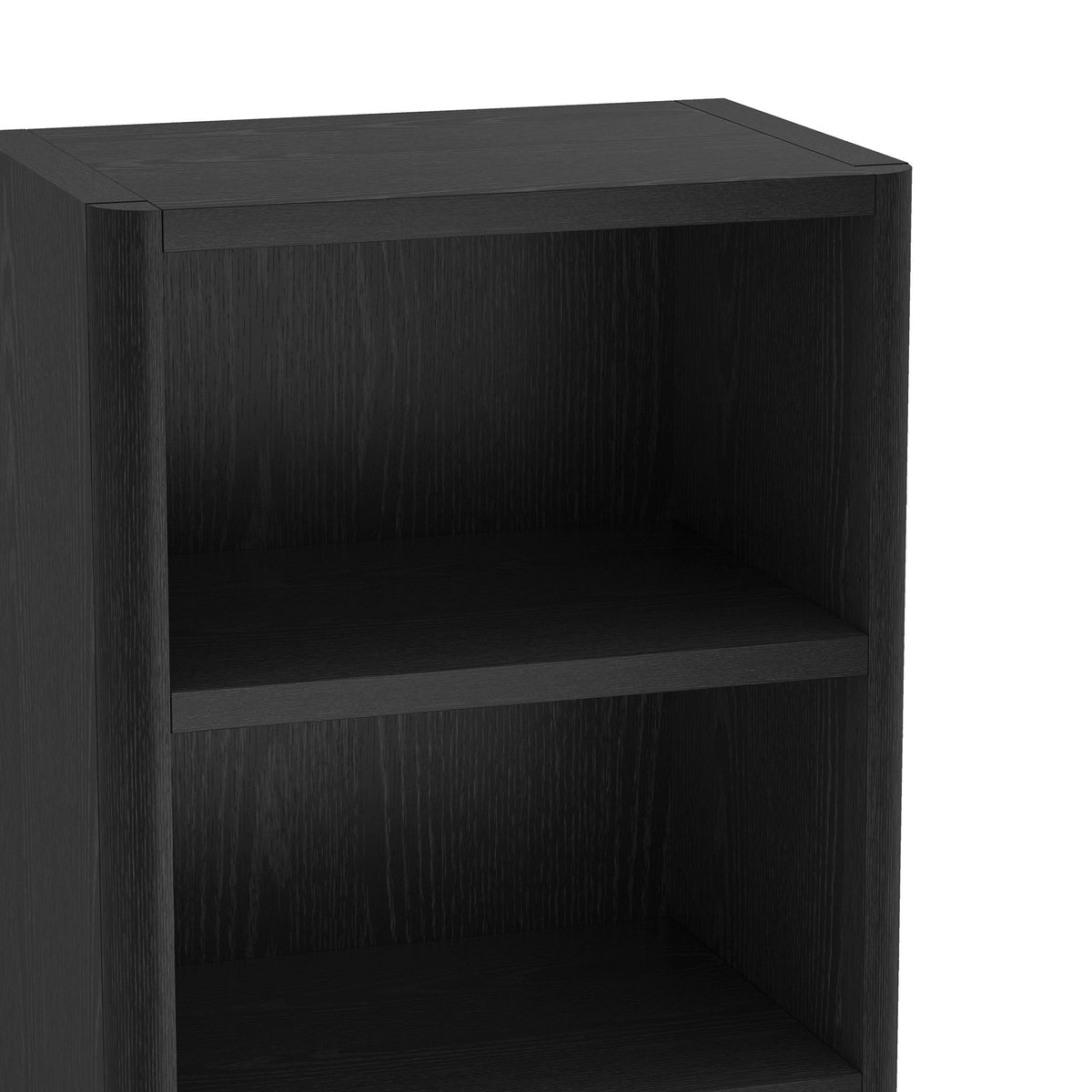 Open Bookcase with Adjustable Shelves - 79" High - Black, Light Brown, Dark Brown