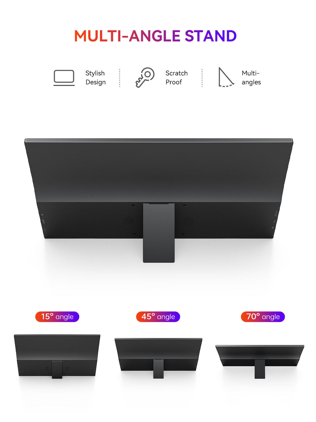 UPERFECT 15.6 Inch Portable Monitor 1080P FHD IPS Display 125 Percent SRGB USB C HDMI Plug And Play Built In Stand Dual Speakers For Laptop PC MacBook PS5 Xbox Switch