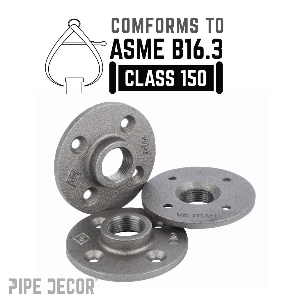 3/4 in. Black Floor Flange