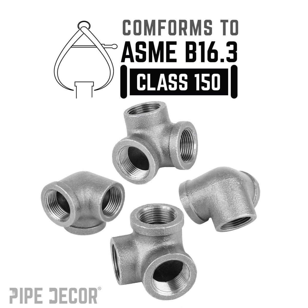 3/4 in. Black Side Outlet Elbow