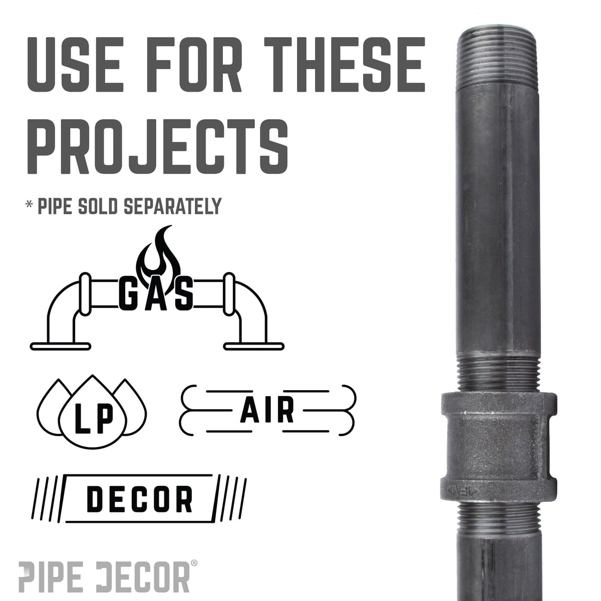 1 in. Black Coupling