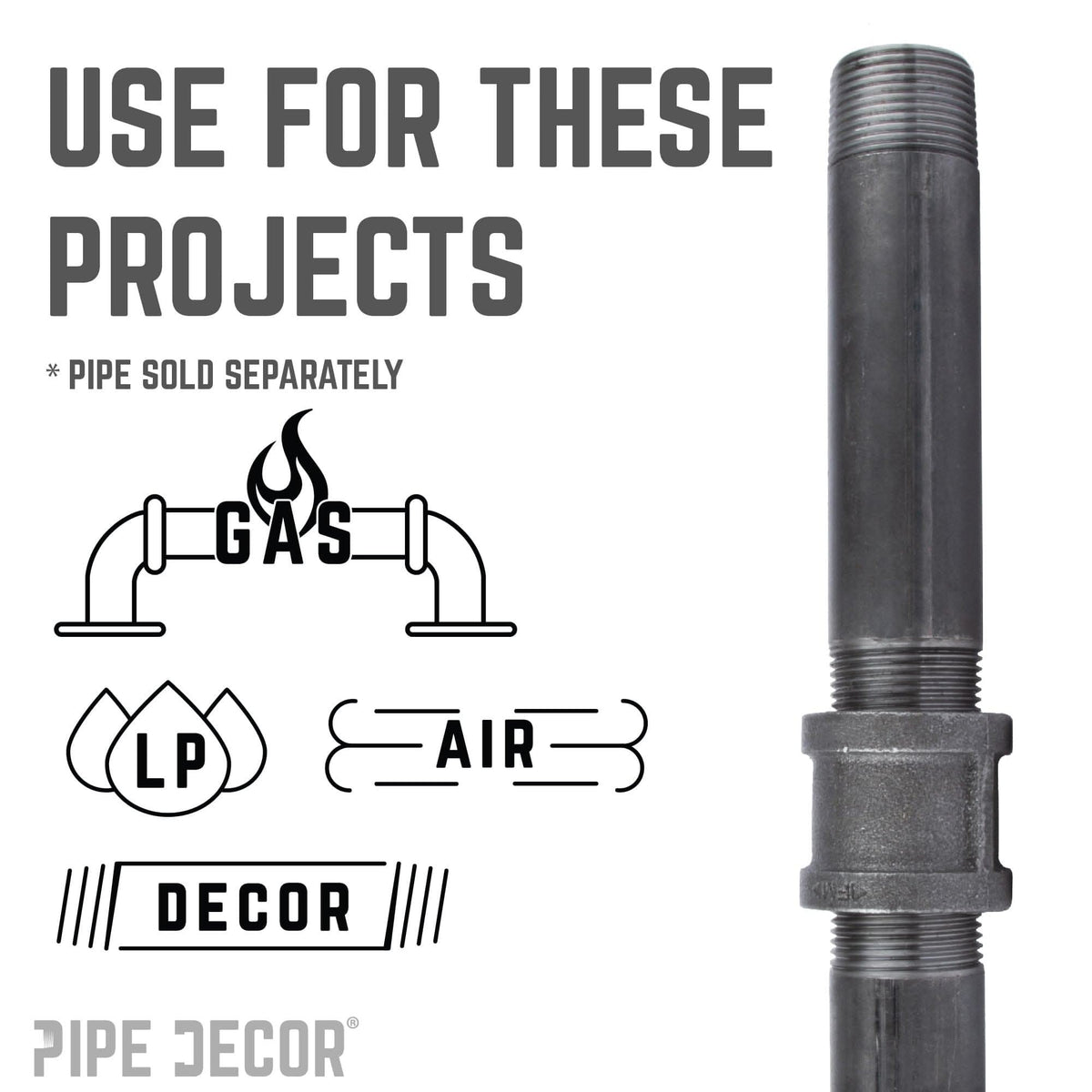 3/4 in. Black Coupling