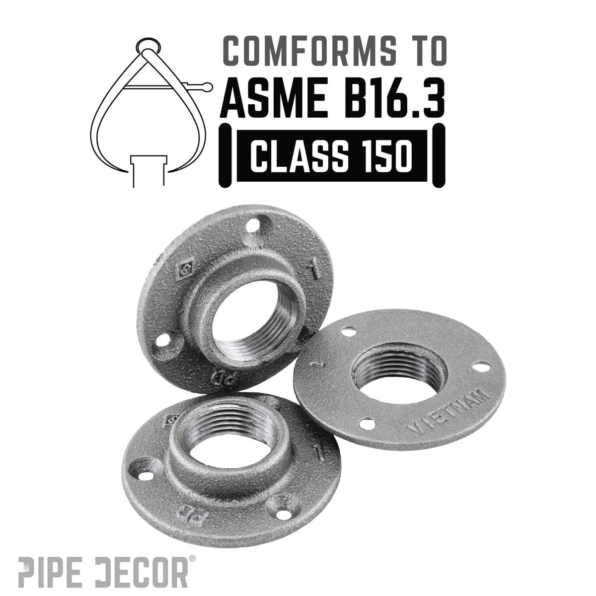 1 in. Black Mini Flange