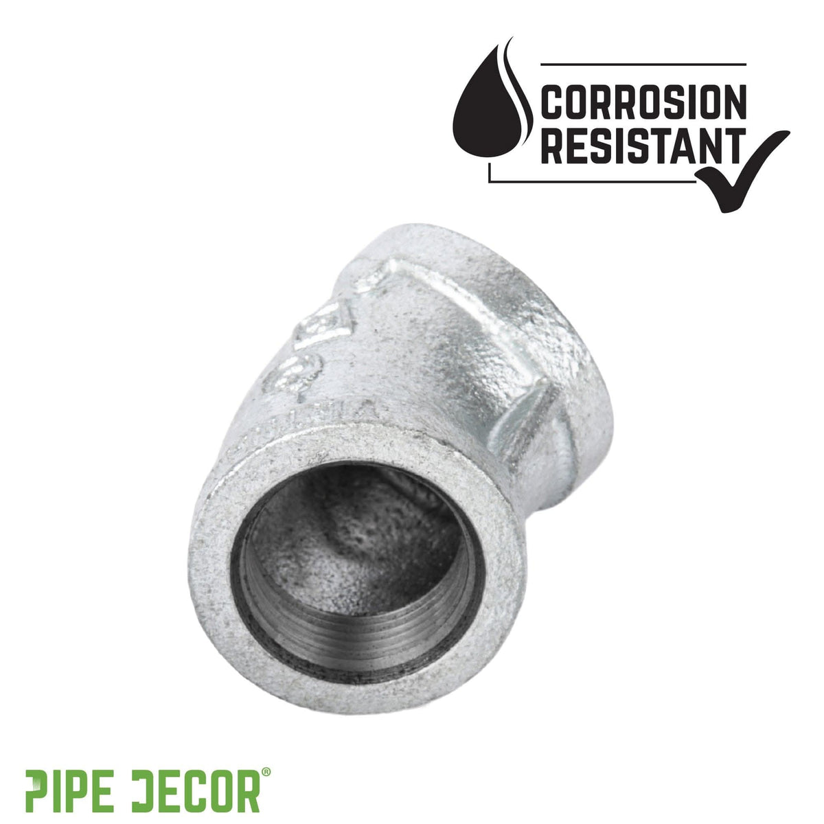 1 in. Galvanized Iron 45 Degree Elbow