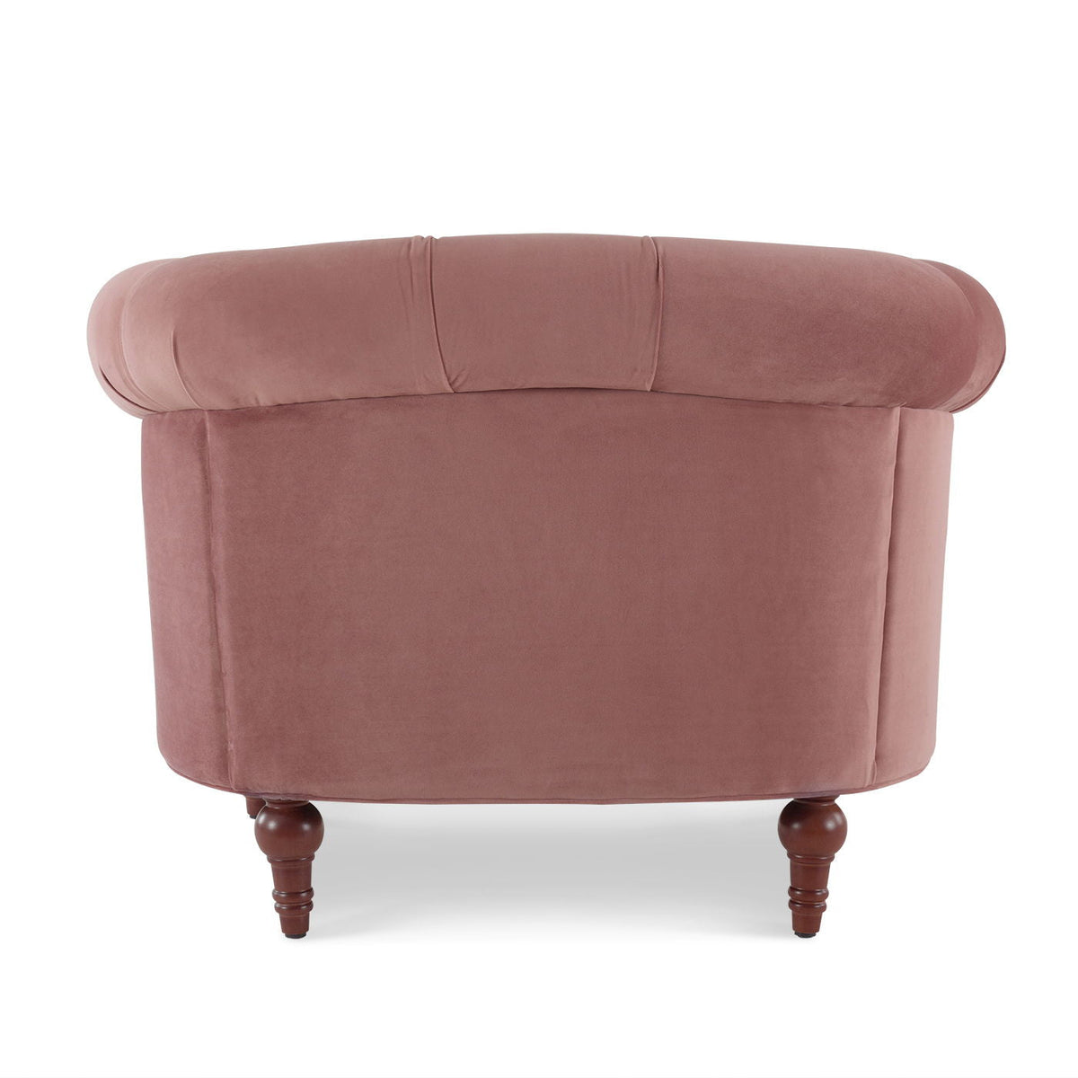Victorian Tufted Upholstered Accent Chair with Nailhead Trim - Dark Red, Blue, or Pink
