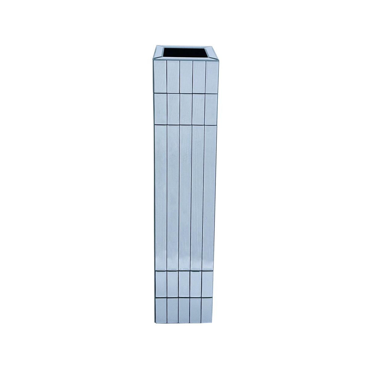 Mirrored Floor Vase with Modern MDF Construction - 36.02" Tall