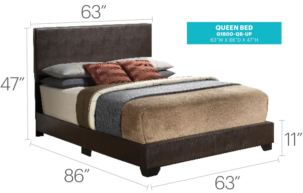 Elegant Platform Bed with Upholstered Finish - Multiple Colors