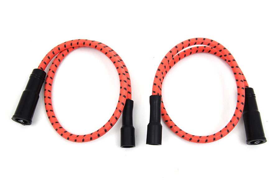 Sumax Orange with Black Tracer 7mm Spark Plug Wire Set - C20834