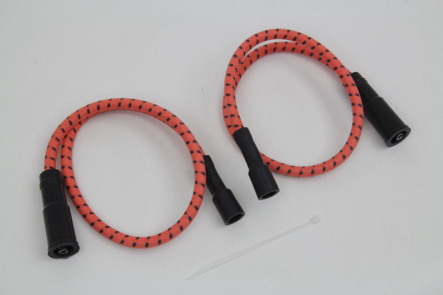 Sumax Orange with Black Tracer 7mm Spark Plug Wire Set - C20834
