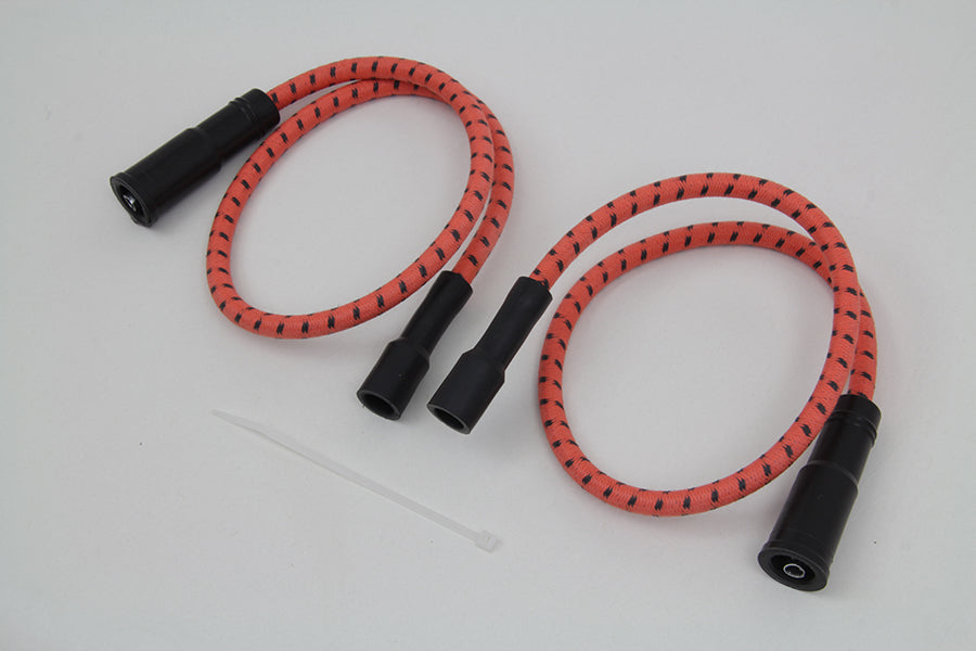Sumax Orange with Black Tracer 7mm Spark Plug Wire Set - C20834