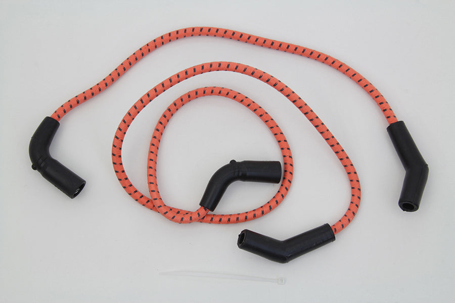Sumax Orange with Black Tracer 7mm Spark Plug Wire Set - C20836