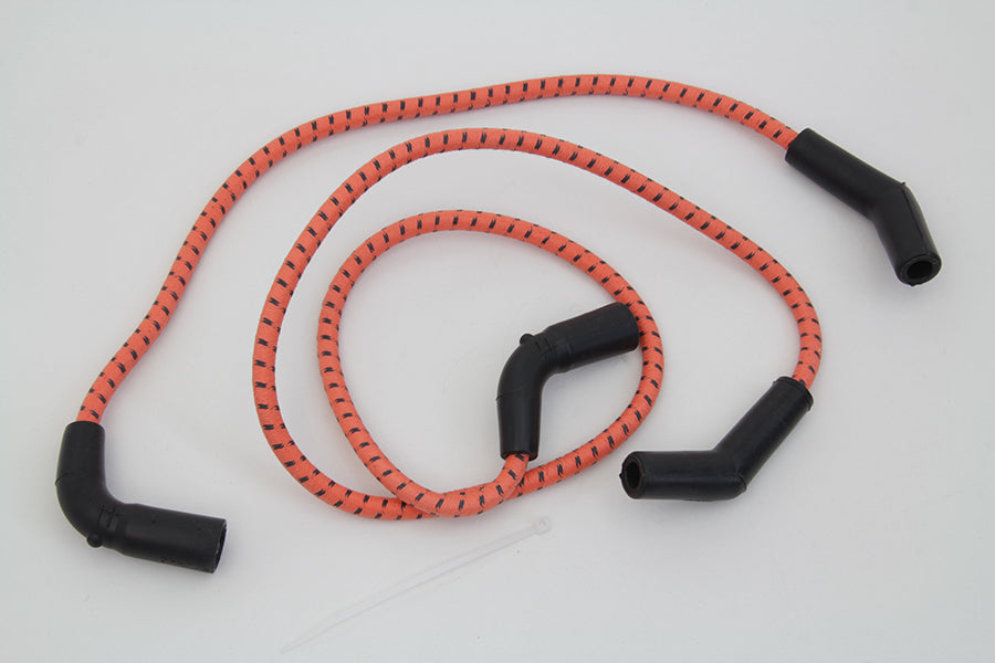 Sumax Orange with Black Tracer 7mm Spark Plug Wire Set - C20836