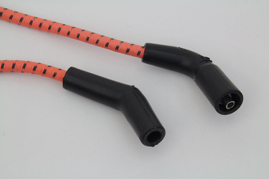 Sumax Orange with Black Tracer 7mm Spark Plug Wire Set - C20836