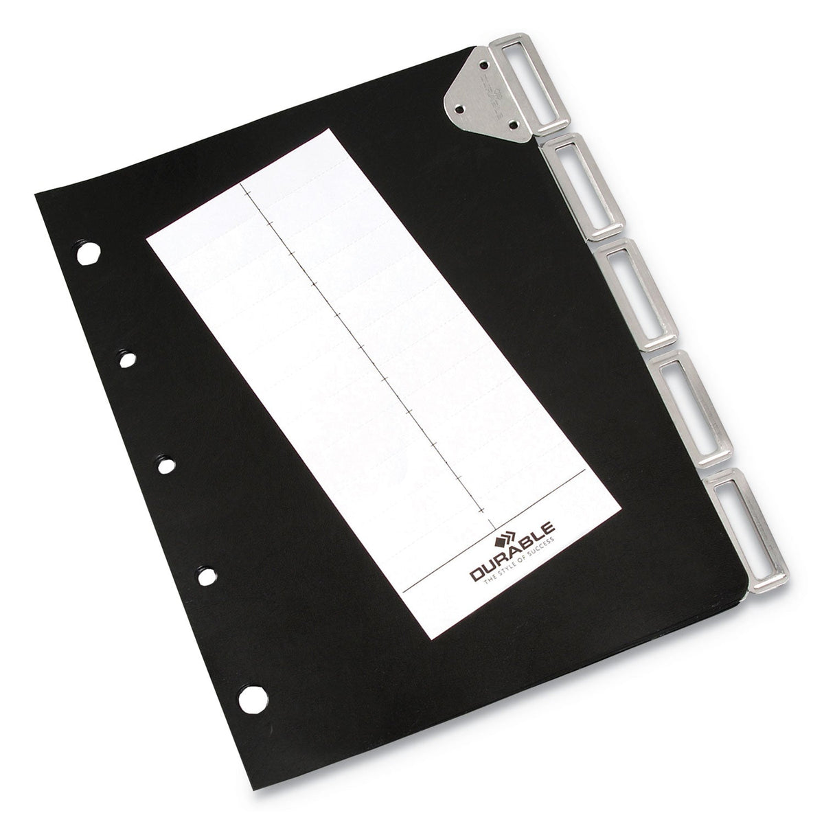 Durable Catalog Rack Index, 5 Sections, Black
