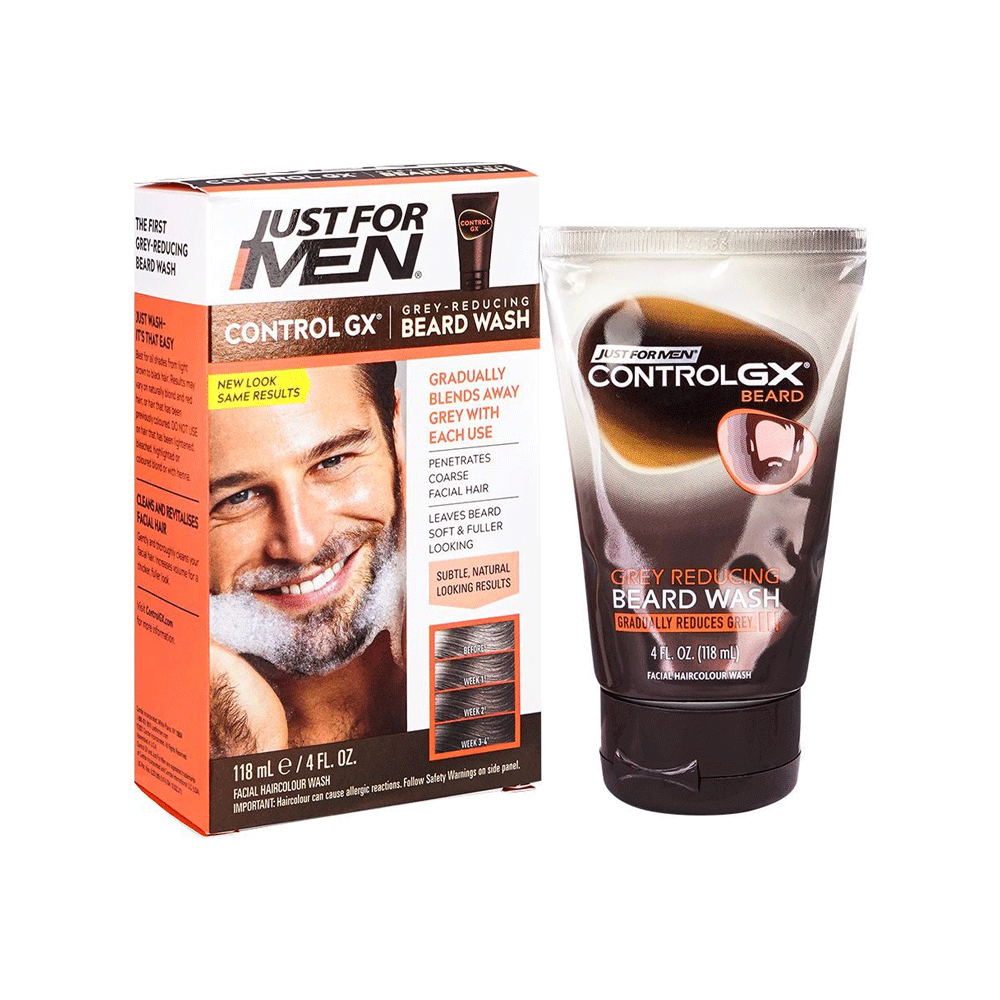 Just For Men Control GX Grey Reducing Beard Wash, 4 Fl Oz