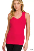 Zenana Ribbed Scoop Neck Tank Top