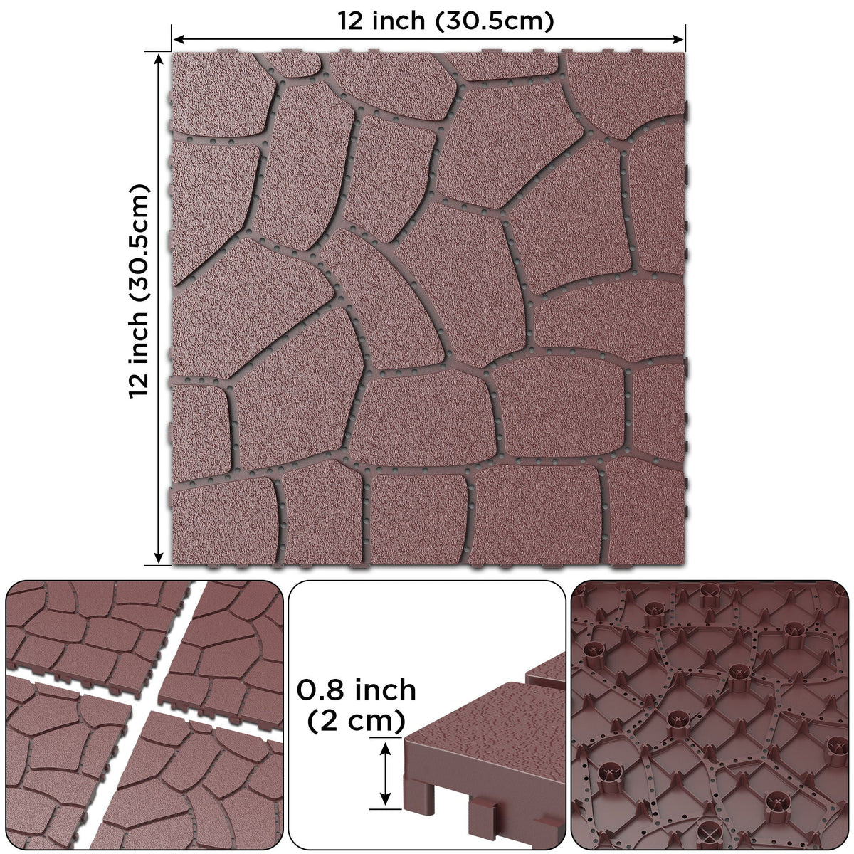 New Stone Texture Patio Deck Tiles