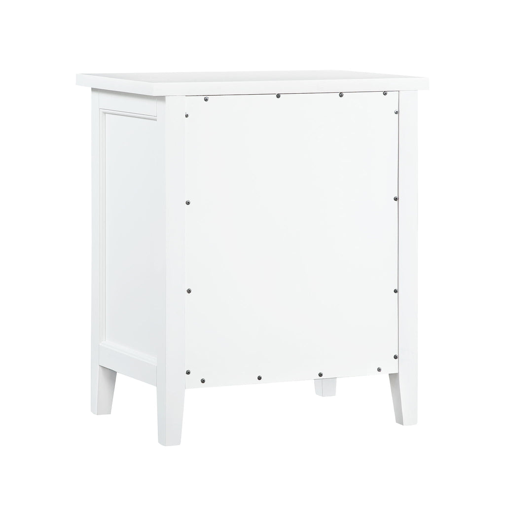 3 Drawer Nightstand with Metal Glides - White, Blue, Dark Green
