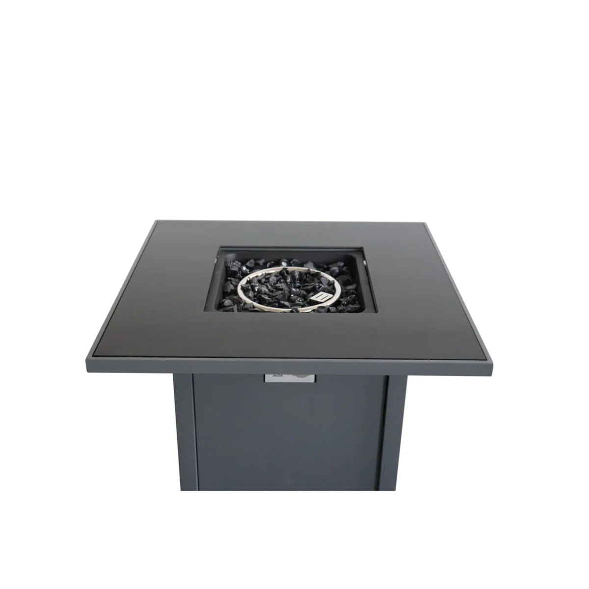 Outdoor Fire Pit Table with Lid - Gray