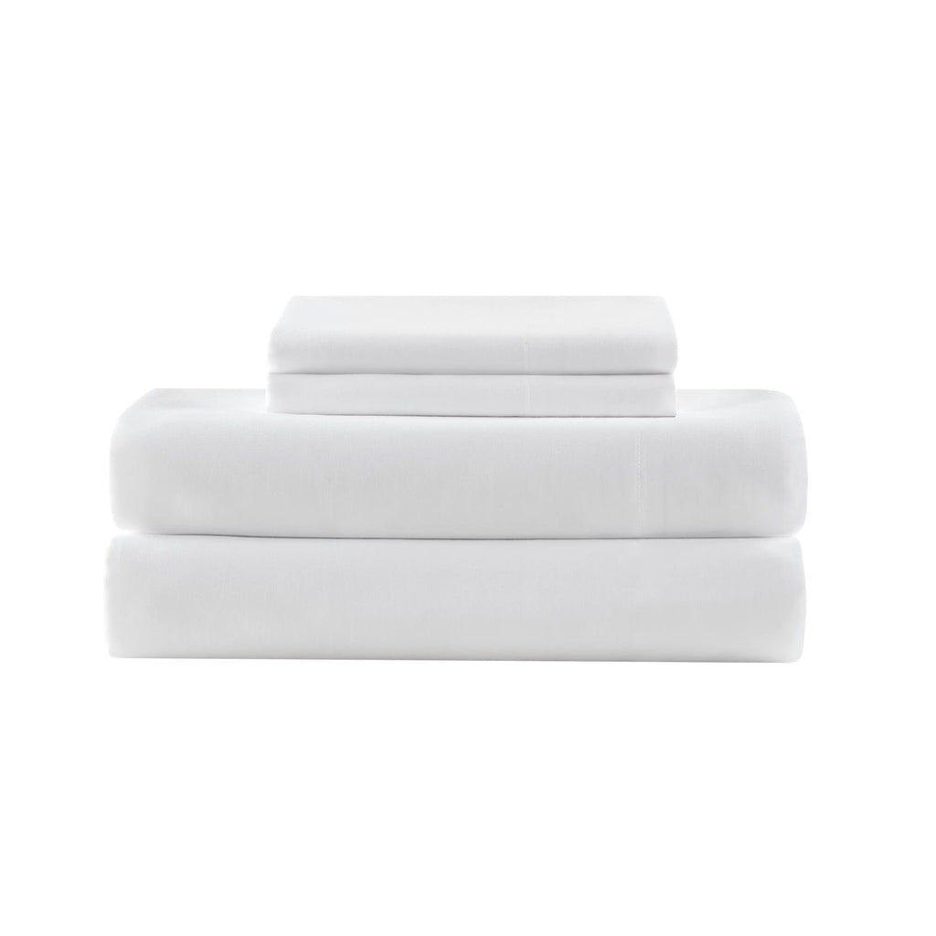 King Luxury Cotton Sheet Set with Soft 100% Cotton - White