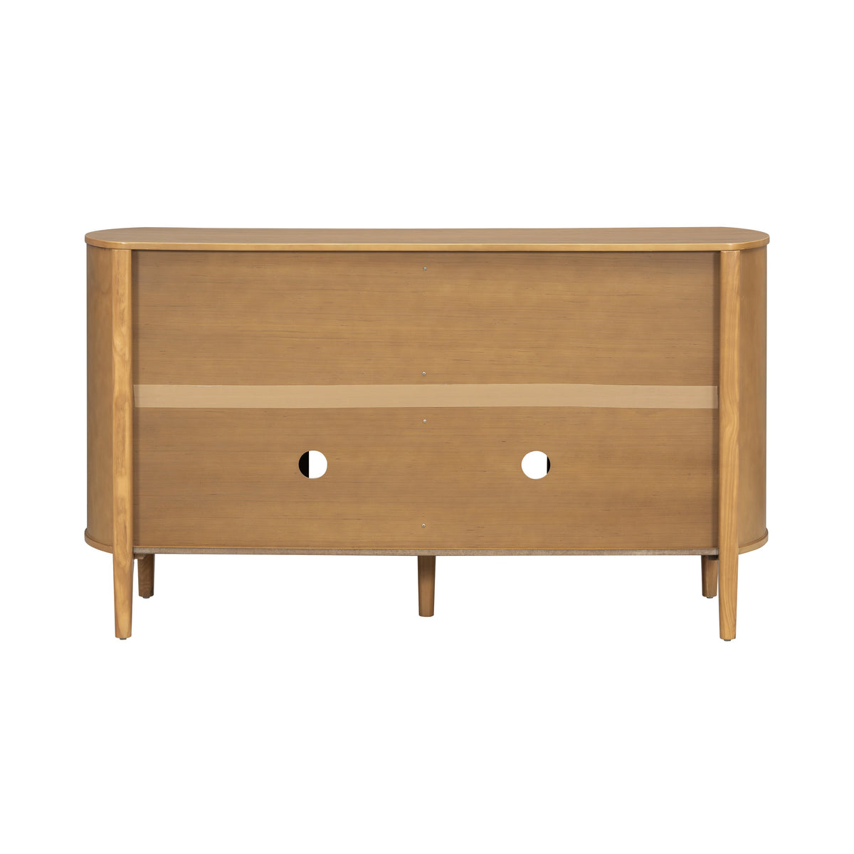 Stylish Large Storage Cabinet with 4 Doors – Solid Wood and Glass