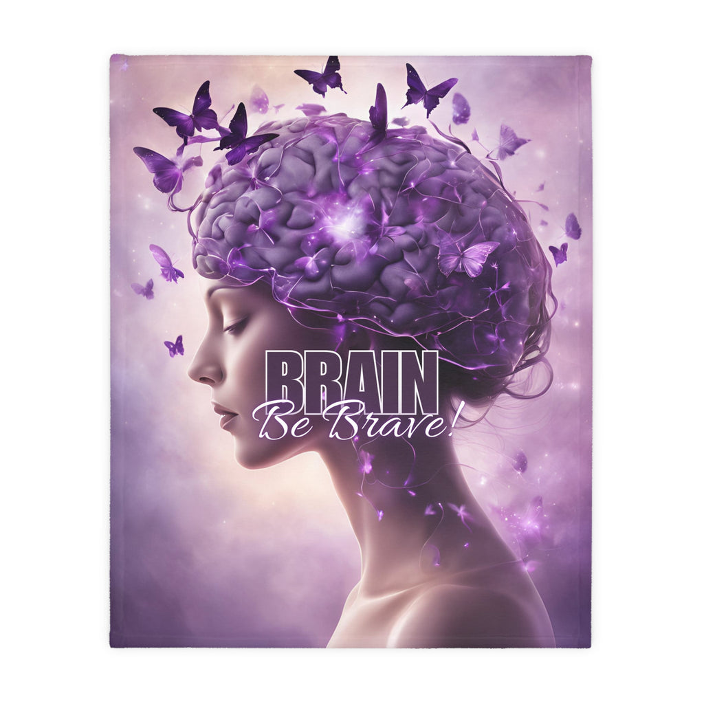 Brain Be Brave Microfiber Blanket (Two-sided print)