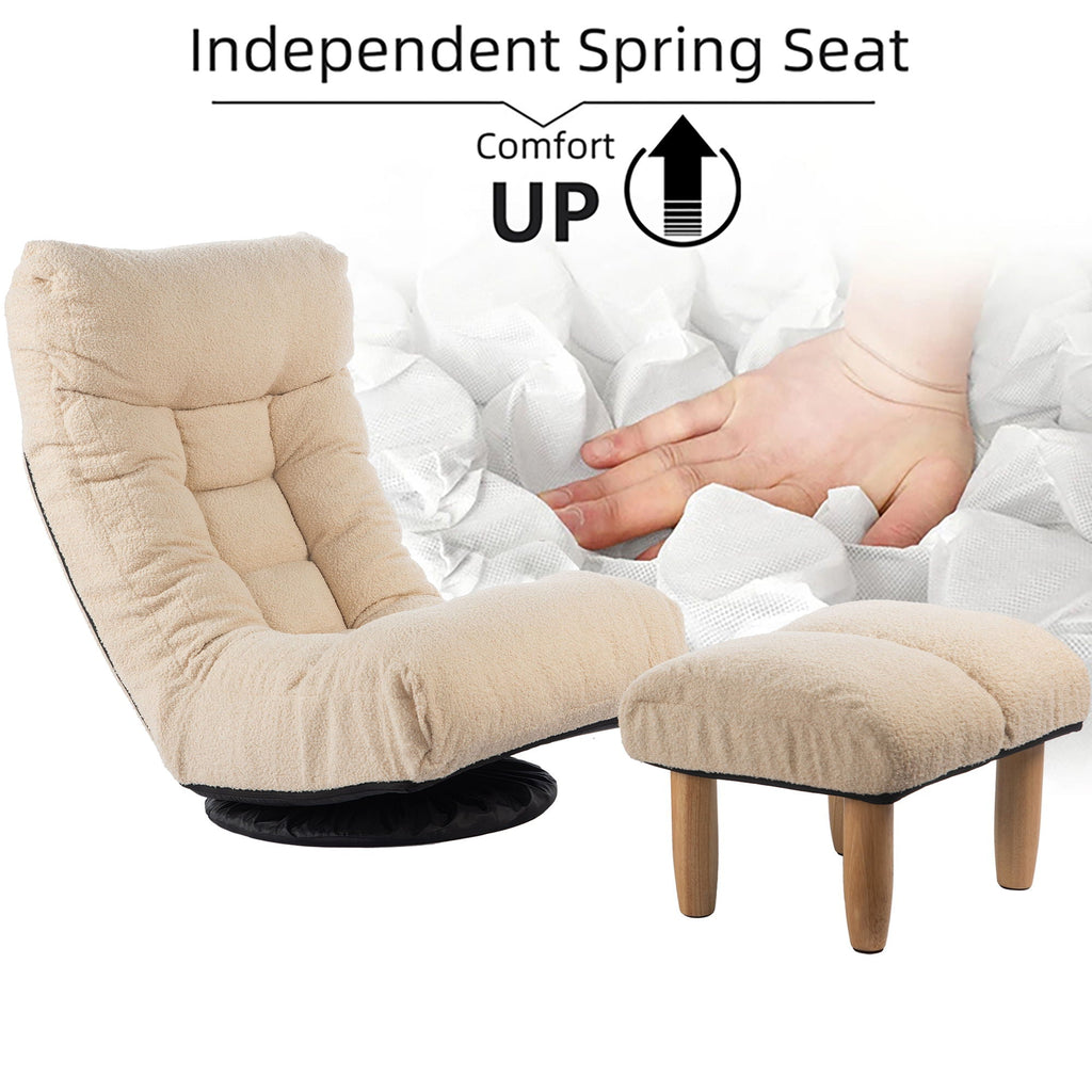 Adjustable Japanese Reclining Floor Chair Sofa With Metal Frame