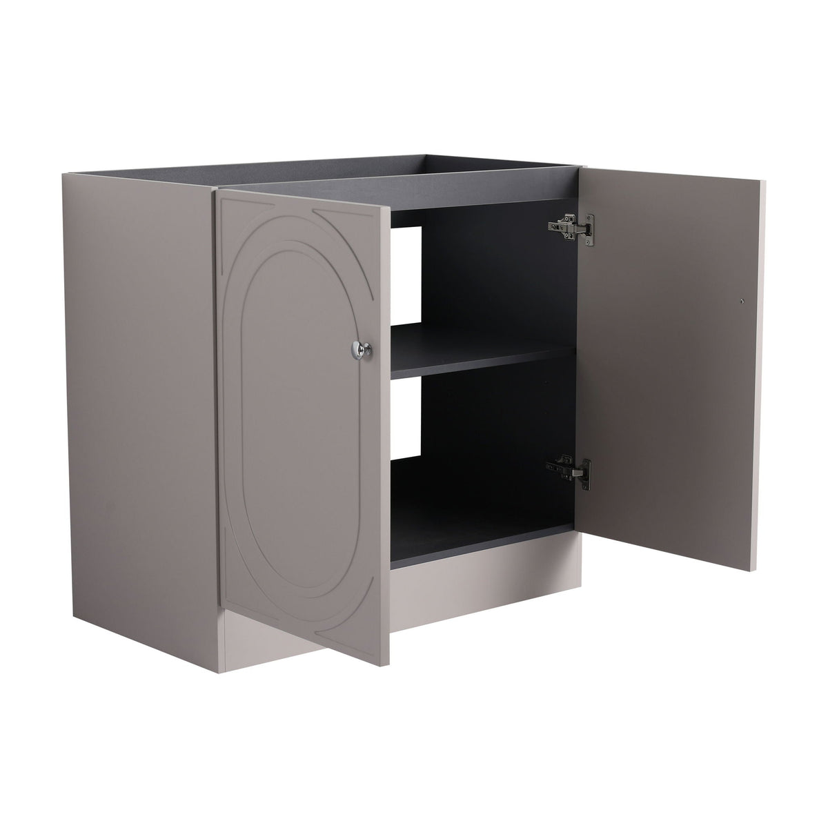 Modern Freestanding Bathroom Vanity with Soft Close Cabinet Doors - Pearl Silver, White, or Dark Green