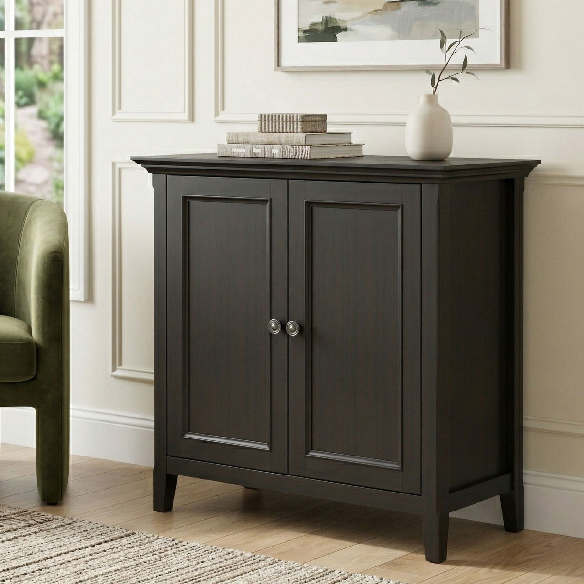 Amherst 2 Door Storage Cabinet with Adjustable Shelving - Brown