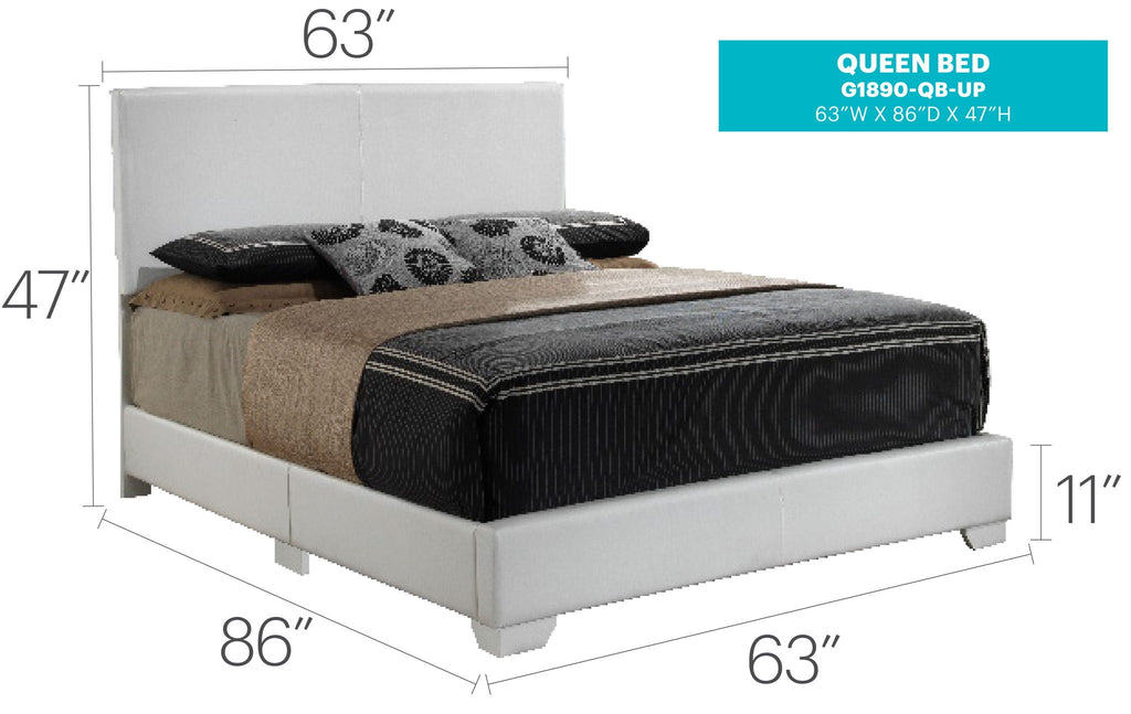 Elegant Platform Bed with Upholstered Finish - Multiple Colors