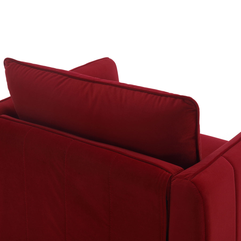 Accent Chair with Removable Pillow - Dark Green or Dark Red