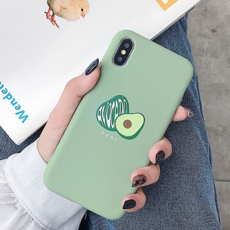 Suitable for A51 A71 flat avocado phone case A50 A70 creative cartoon smile tpu Samsung S20 protection