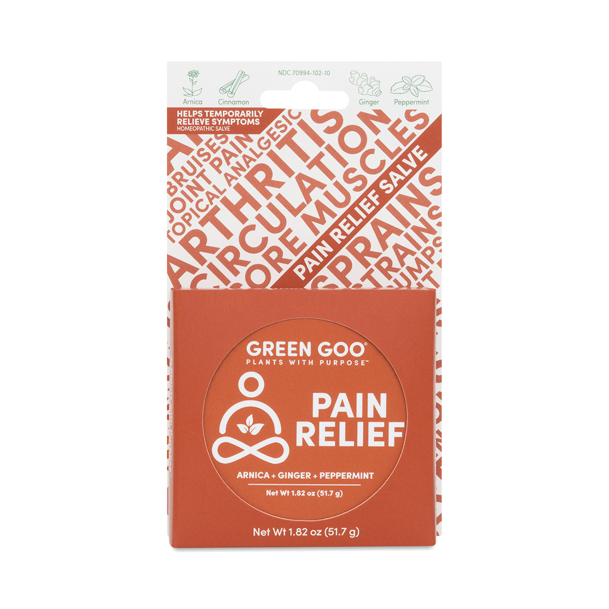 Green Goo Pain Relief Salve Large Tin -- 1.82 Oz