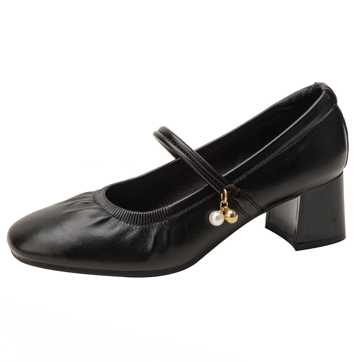 Non-slip Soft-soled Pumps For Women Mid-heel Chunky-heel Mary Jane Style Perfect With Cheongsams