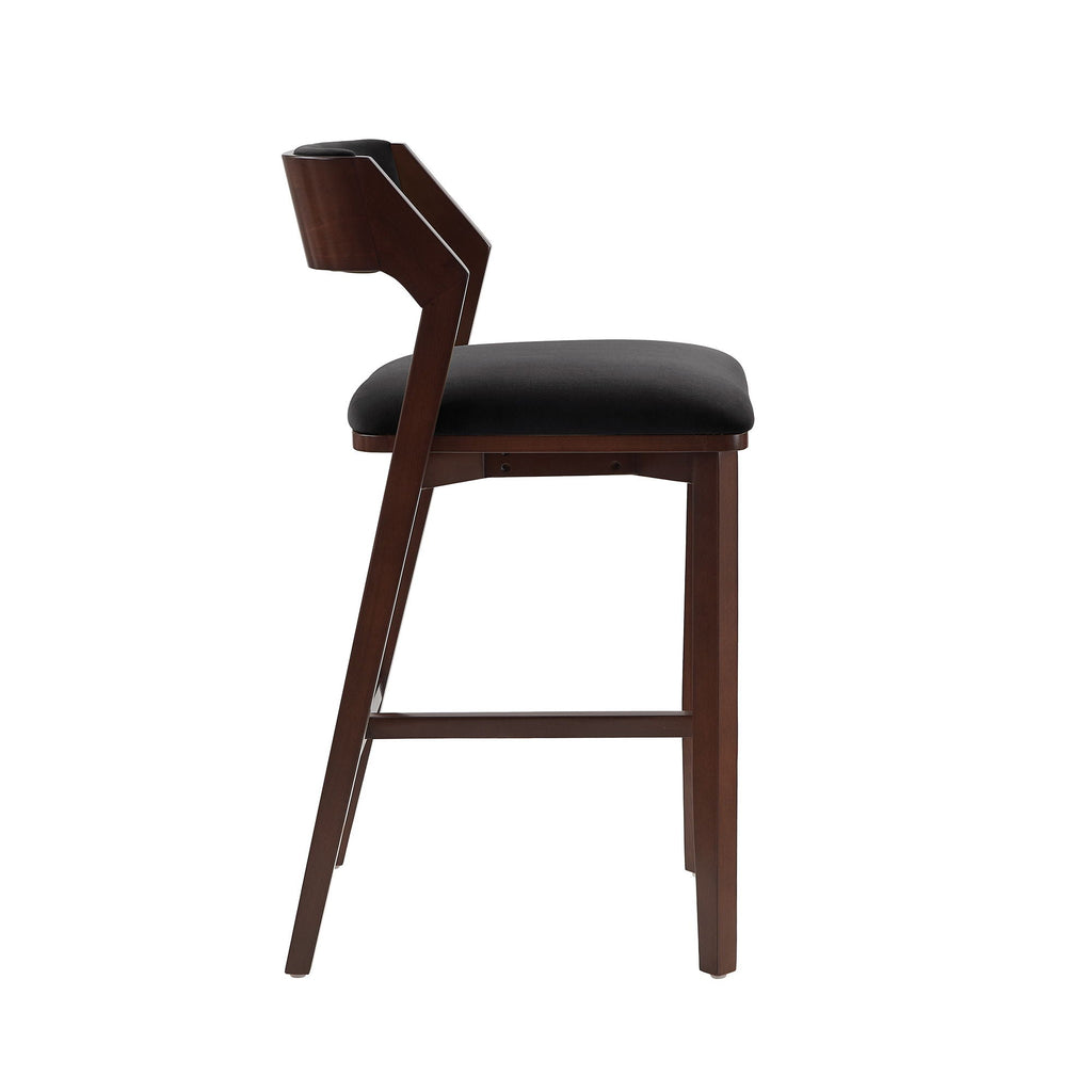 Bar Height Barstool with Backrest - Pearl Silver, White, Black, Dark Green