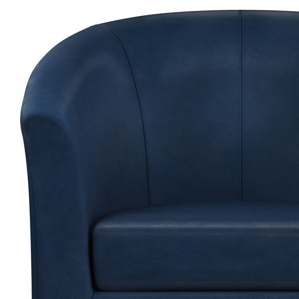 Transitional Tub Chair with Curved Back and Removable Cushion - Multiple Colors