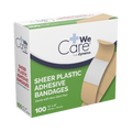 (Case) DynaSafety Sterile Sheer Plastic Adhesive Bandages – Multiple Sizes & Case Packs