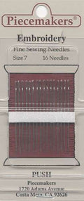 Piecemaker Embroidery / Crewel Needles Size 7