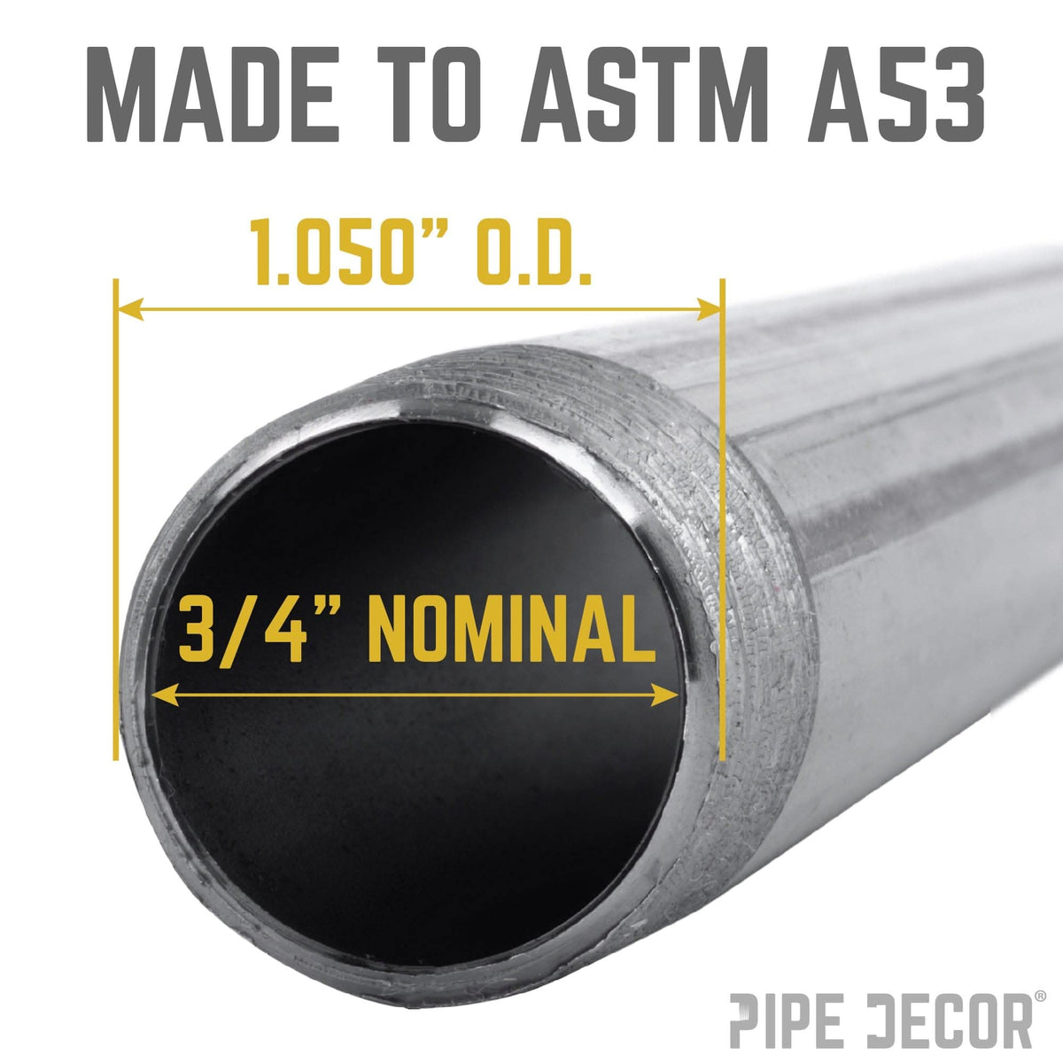 3/4 in. x 16 in. Black Pipe