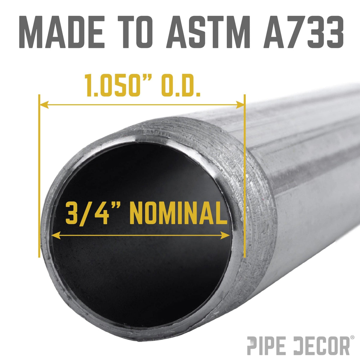 3/4 in. x 2 in. Black Pipe