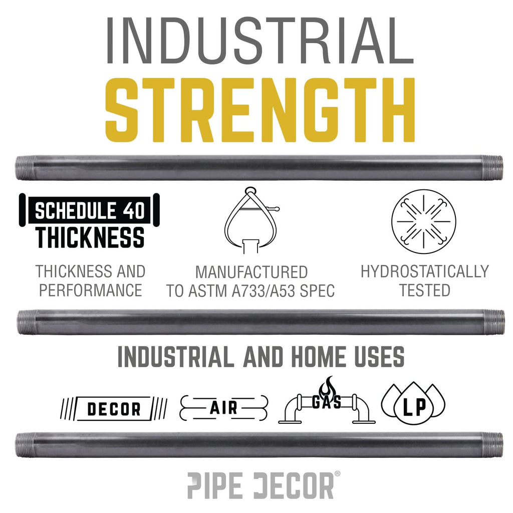 3/4 in. x 2 in. Black Pipe