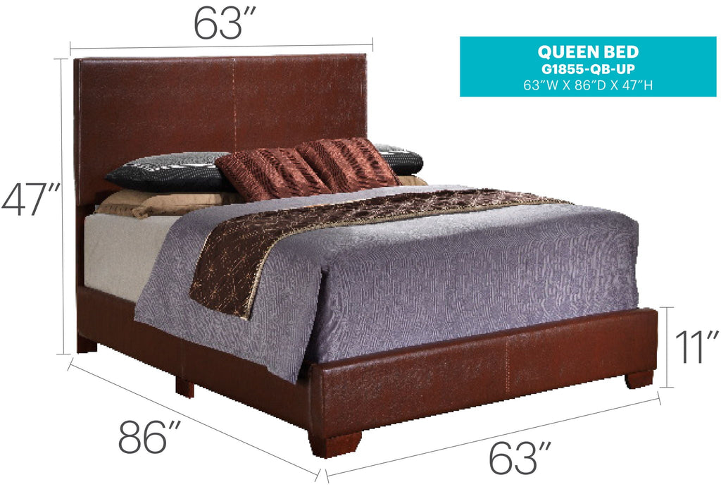Elegant Platform Bed with Upholstered Finish - Multiple Colors