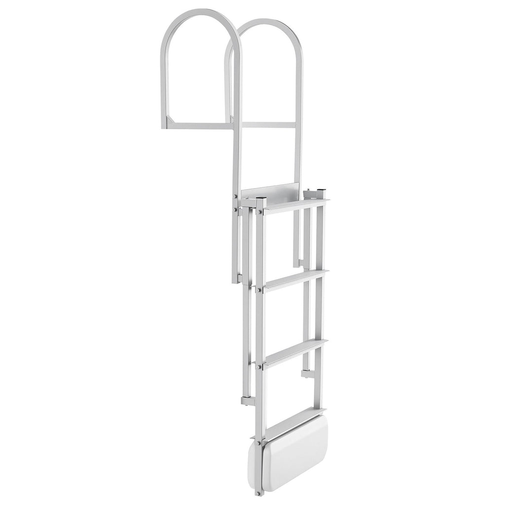 Retractable Dock Ladder with Auto-Lift Float - 4 Steps Aluminum Alloy