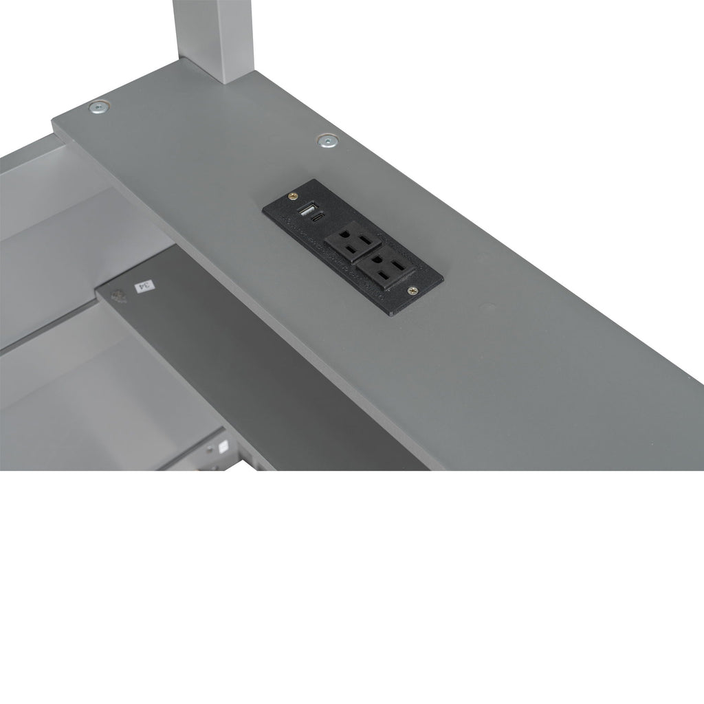 Bunk Bed With Built-In Shelves, Storage Box, LED Light And USB Charging Station