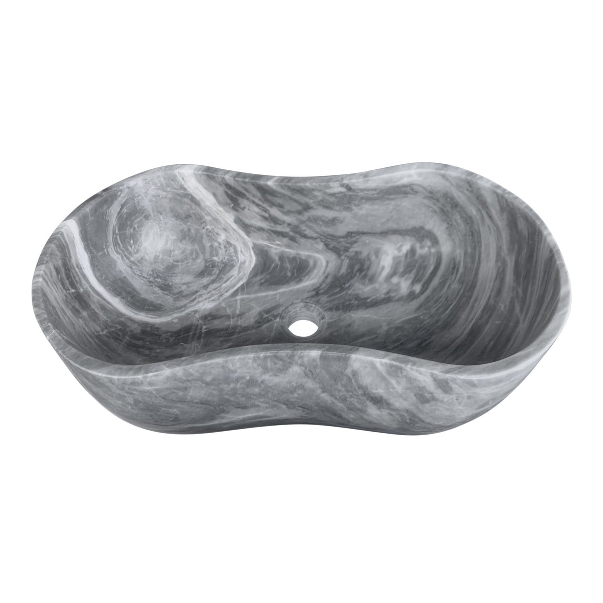 Bathroom Vessel Sink With Wavy Design